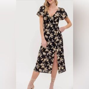 Large Blu Pepper black and white floral dress
